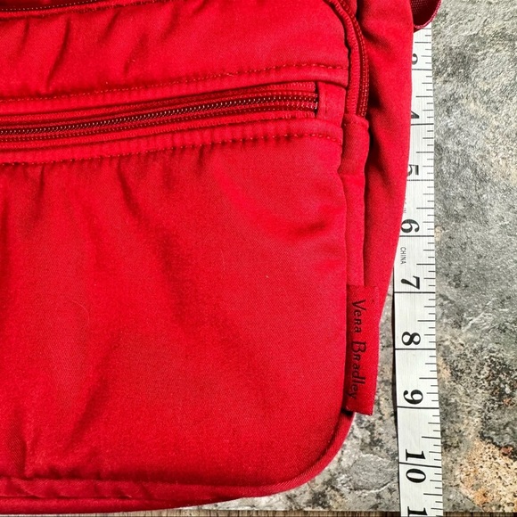 VERA BRADLEY Cardinal Red Recycled Cotton Utility Crossbody - Picture 14 of 15